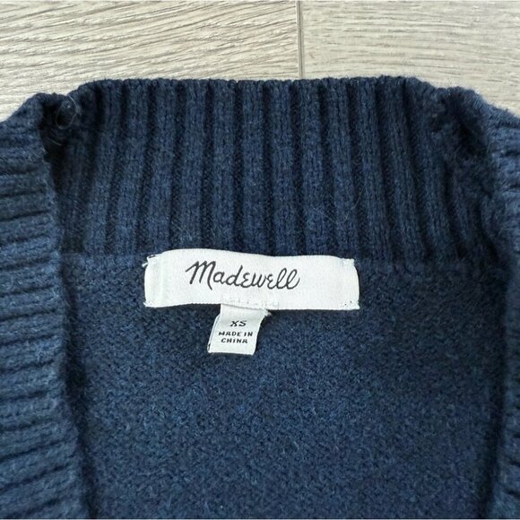 Madewell Colorblock Charleston V Neck Pullover Sweater - Picture 6 of 11